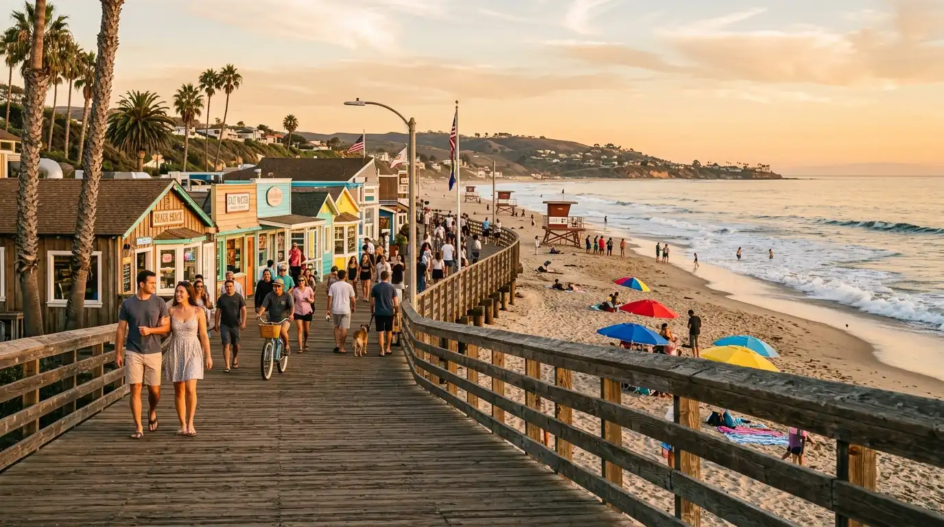 California coastal boardwalk