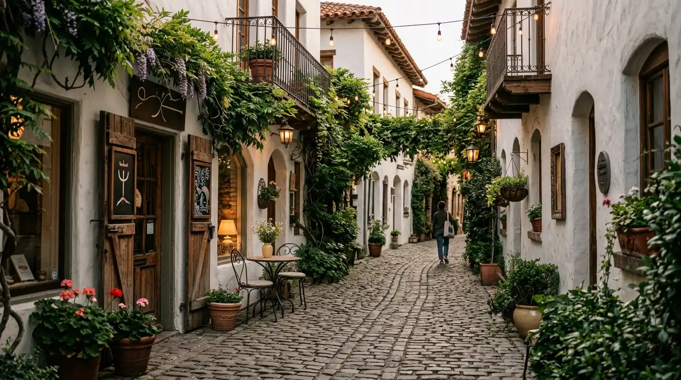 Hidden street in a California city